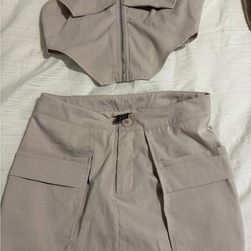SHEIN Taupe Two-Piece Set